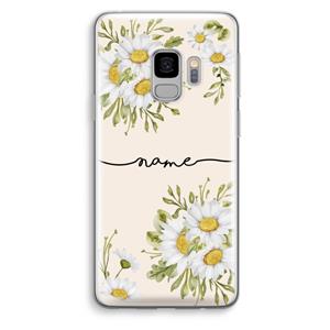 CaseCompany Daisies: Samsung Galaxy S9 Transparant Hoesje