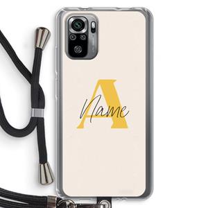 CaseCompany Amber Script: Xiaomi Redmi Note 10S Transparant Hoesje met koord