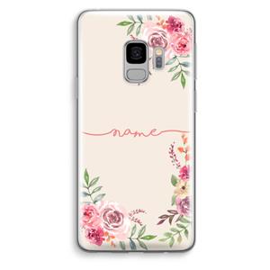 CaseCompany Rozen: Samsung Galaxy S9 Transparant Hoesje