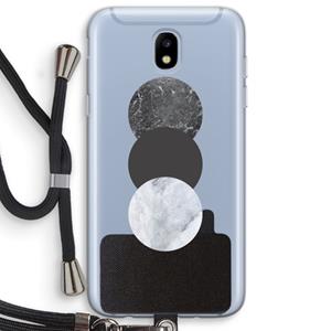 CaseCompany Marmeren cirkels: Samsung Galaxy J5 (2017) Transparant Hoesje met koord