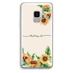 CaseCompany Zonnebloemen: Samsung Galaxy S9 Transparant Hoesje