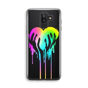 CaseCompany Hold My Heart: Samsung Galaxy J8 (2018) Transparant Hoesje