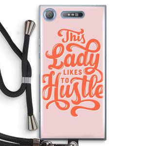 CaseCompany Hustle Lady: Sony Xperia XZ1 Transparant Hoesje met koord