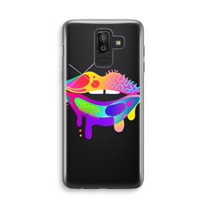CaseCompany Lip Palette: Samsung Galaxy J8 (2018) Transparant Hoesje