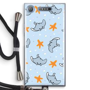 CaseCompany Manta: Sony Xperia XZ1 Transparant Hoesje met koord