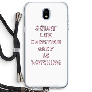 CaseCompany Christian Grey: Samsung Galaxy J5 (2017) Transparant Hoesje met koord