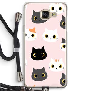 CaseCompany Katten: Samsung Galaxy A5 (2016) Transparant Hoesje met koord