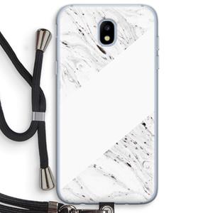CaseCompany Biggest stripe: Samsung Galaxy J5 (2017) Transparant Hoesje met koord