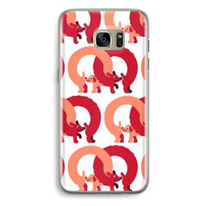 CaseCompany Dogs: Samsung Galaxy S7 Edge Transparant Hoesje
