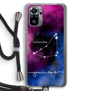 CaseCompany Sterrenbeeld - Donker: Xiaomi Redmi Note 10S Transparant Hoesje met koord