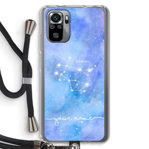 CaseCompany Sterrenbeeld - Licht: Xiaomi Redmi Note 10S Transparant Hoesje met koord
