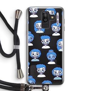 CaseCompany Gezichtjes: Samsung Galaxy J8 (2018) Transparant Hoesje met koord