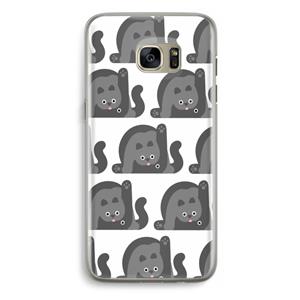 CaseCompany Cats: Samsung Galaxy S7 Edge Transparant Hoesje
