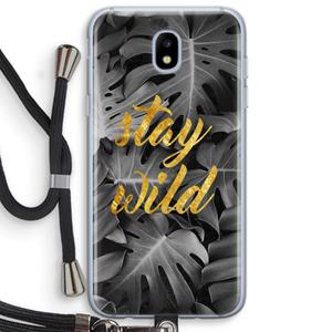 CaseCompany Stay wild: Samsung Galaxy J5 (2017) Transparant Hoesje met koord