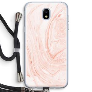 CaseCompany Peach bath: Samsung Galaxy J5 (2017) Transparant Hoesje met koord