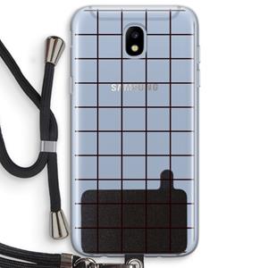 CaseCompany Rooster: Samsung Galaxy J5 (2017) Transparant Hoesje met koord