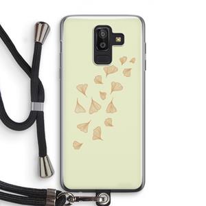 CaseCompany Falling Leaves: Samsung Galaxy J8 (2018) Transparant Hoesje met koord