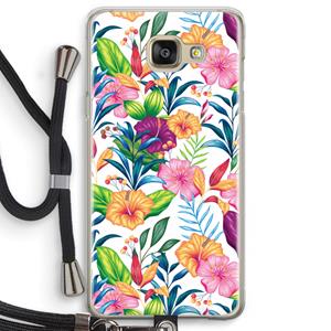 CaseCompany Tropisch 2: Samsung Galaxy A5 (2016) Transparant Hoesje met koord