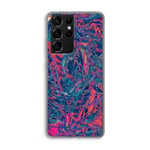 CaseCompany Sleeping Dreams: Samsung Galaxy S21 Ultra Transparant Hoesje