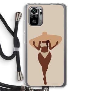 CaseCompany Let's get salty: Xiaomi Redmi Note 10S Transparant Hoesje met koord