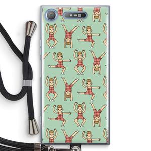CaseCompany Gymboys: Sony Xperia XZ1 Transparant Hoesje met koord