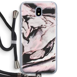 CaseCompany Roze stroom: Samsung Galaxy J5 (2017) Transparant Hoesje met koord