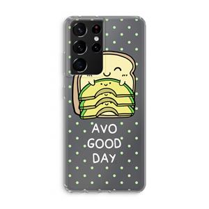 CaseCompany Avo Good Day: Samsung Galaxy S21 Ultra Transparant Hoesje