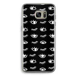 CaseCompany Eye pattern #3: Samsung Galaxy S7 Edge Transparant Hoesje