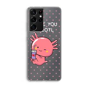 CaseCompany Love You A Lotl: Samsung Galaxy S21 Ultra Transparant Hoesje