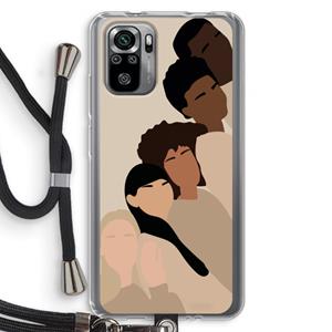 CaseCompany Sweet creatures: Xiaomi Redmi Note 10S Transparant Hoesje met koord