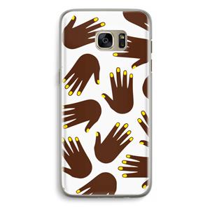 CaseCompany Hands dark: Samsung Galaxy S7 Edge Transparant Hoesje