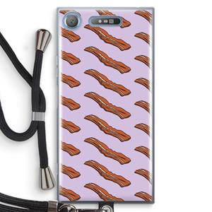 CaseCompany Bacon to my eggs #2: Sony Xperia XZ1 Transparant Hoesje met koord