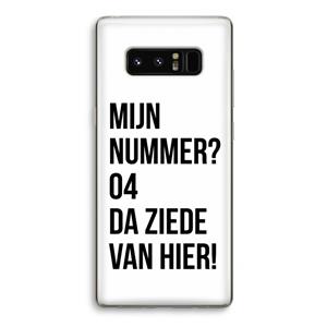 CaseCompany Da ziede van hier: Samsung Galaxy Note 8 Transparant Hoesje