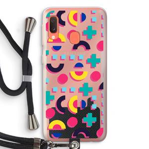 CaseCompany 8-bit N°2: Samsung Galaxy A20e Transparant Hoesje met koord