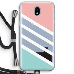 CaseCompany Strepen pastel: Samsung Galaxy J5 (2017) Transparant Hoesje met koord