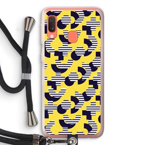 CaseCompany 8-bit N°3: Samsung Galaxy A20e Transparant Hoesje met koord