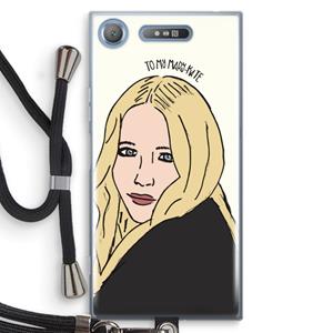 CaseCompany Mary Kate: Sony Xperia XZ1 Transparant Hoesje met koord
