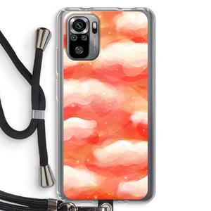 CaseCompany Lichte Wolken: Xiaomi Redmi Note 10S Transparant Hoesje met koord