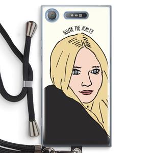 CaseCompany Ashley: Sony Xperia XZ1 Transparant Hoesje met koord