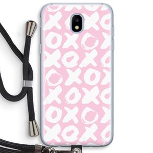 CaseCompany XOXO: Samsung Galaxy J5 (2017) Transparant Hoesje met koord