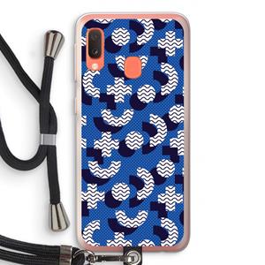 CaseCompany 8-bit N°5: Samsung Galaxy A20e Transparant Hoesje met koord