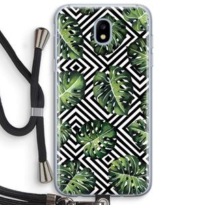 CaseCompany Geometrische jungle: Samsung Galaxy J5 (2017) Transparant Hoesje met koord