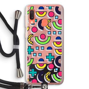 CaseCompany 8-bit N°6: Samsung Galaxy A20e Transparant Hoesje met koord