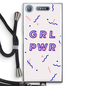 CaseCompany GRL PWR: Sony Xperia XZ1 Transparant Hoesje met koord