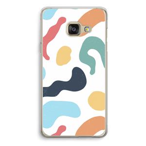 CaseCompany Memphis Shapes Blue: Samsung A3 (2017) Transparant Hoesje