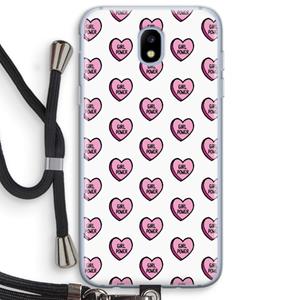 CaseCompany GIRL POWER: Samsung Galaxy J5 (2017) Transparant Hoesje met koord