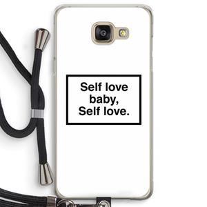 CaseCompany Self love: Samsung Galaxy A5 (2016) Transparant Hoesje met koord