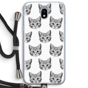 CaseCompany Kitten: Samsung Galaxy J5 (2017) Transparant Hoesje met koord