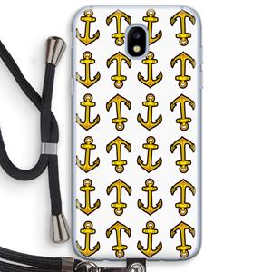 CaseCompany Musketon Anchor: Samsung Galaxy J5 (2017) Transparant Hoesje met koord
