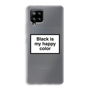 CaseCompany Black is my happy color: Samsung Galaxy A42 5G Transparant Hoesje